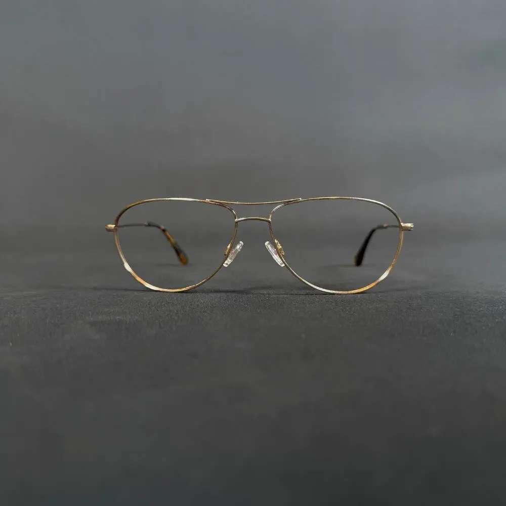 Maui Jim Sea House MJ772-16 60/15-143 Gold Titanium Aviator Eyeglasses OnlyFrame